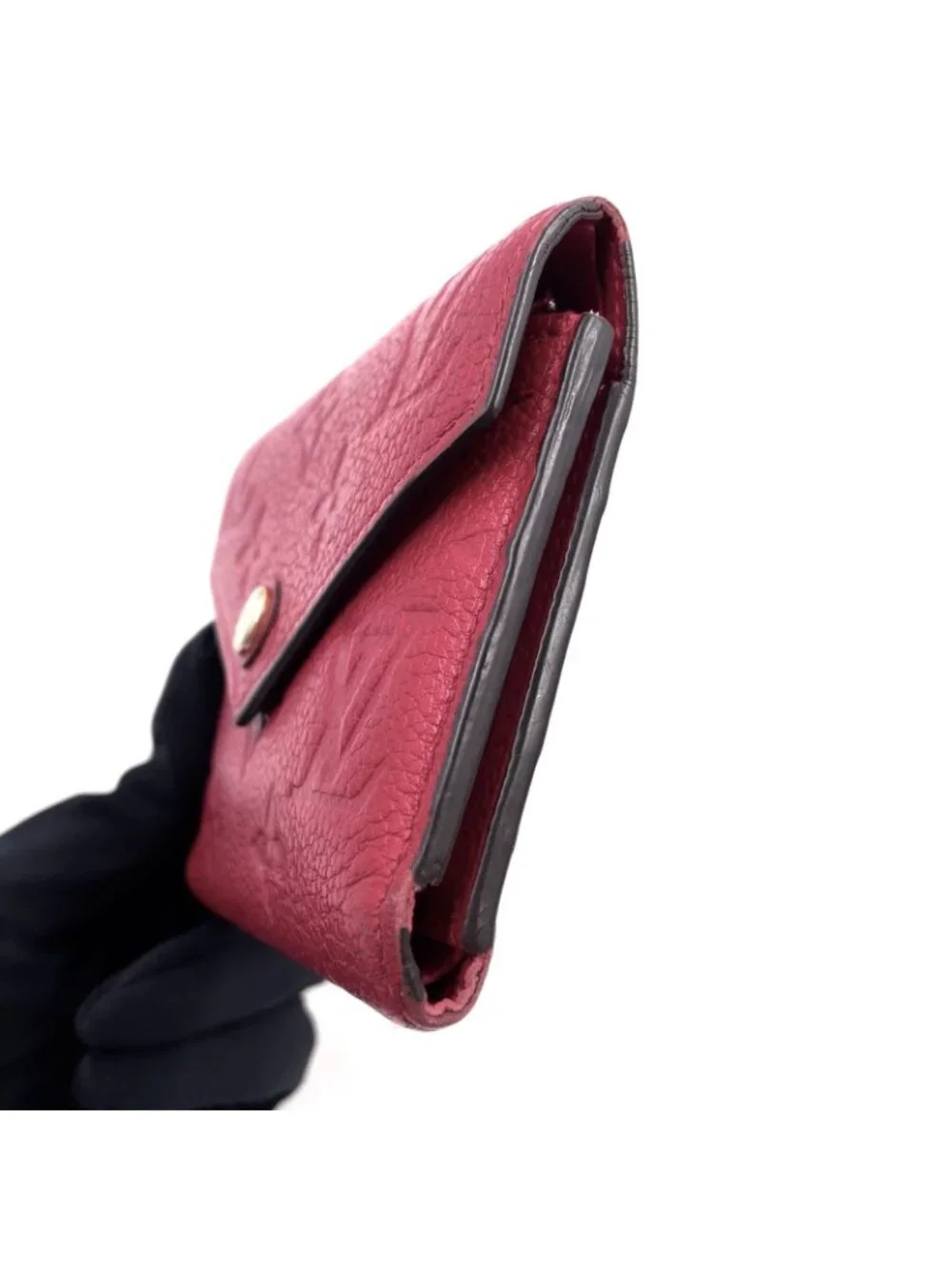 Louis Vuitton Portefeuille Victorine Monogram Empreinte Scarlet Red Trifold